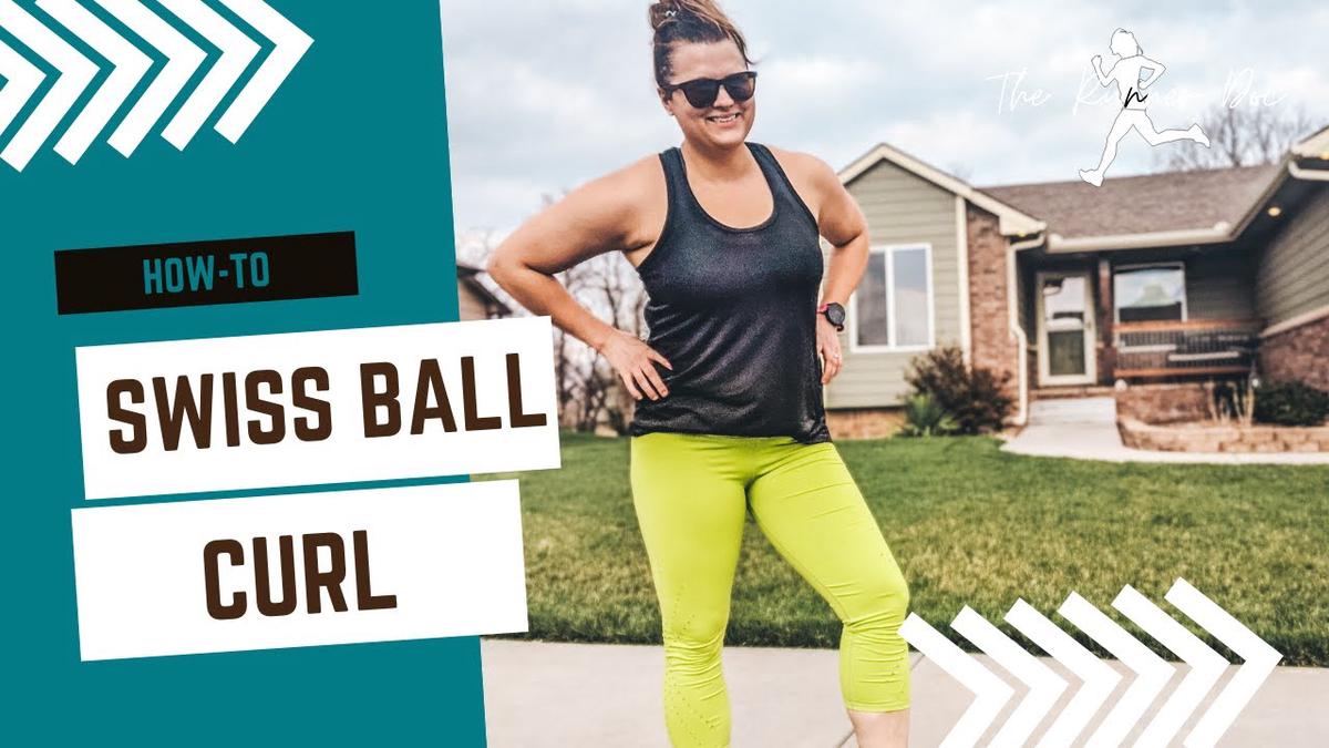 'Video thumbnail for How to do a swiss ball hamstring curl for runners'
