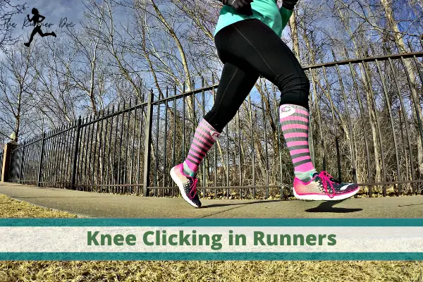 woman running with knee crepitus, knee clicking in runners is normal