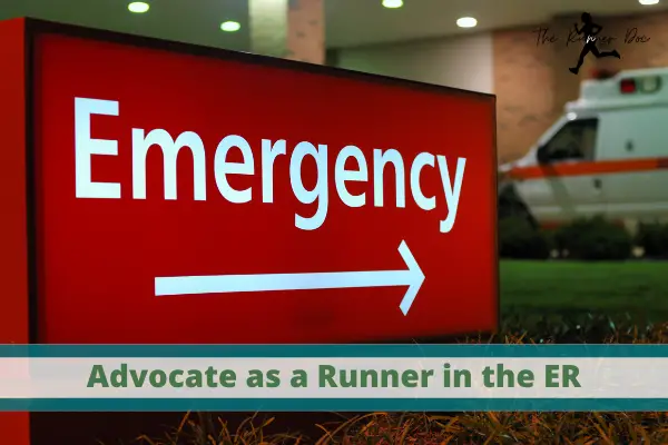 runner injured in the emergency department, running to the emergency room to advocate for yourself, crossfit injury, broken arm in the emergency room run